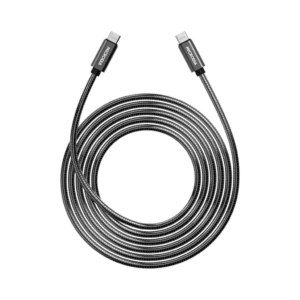 Microdia - ExeCable Steel - 1.3m - 60W USB-C to USB-C Cable - Black